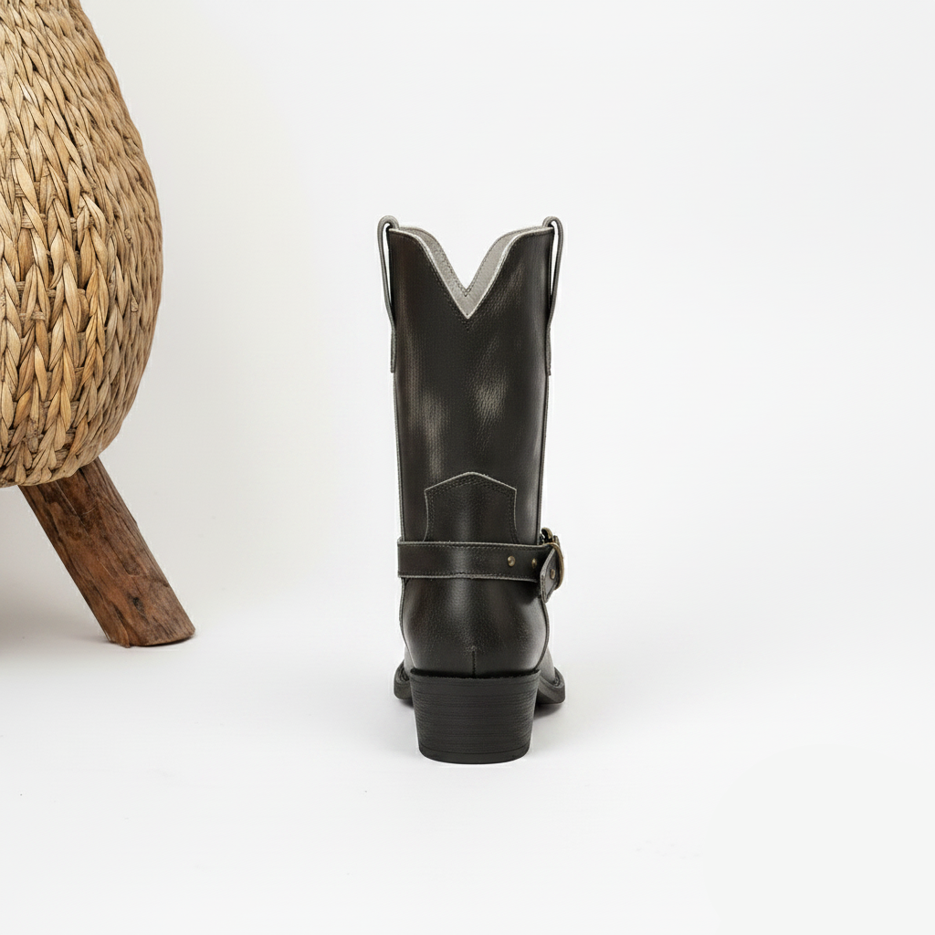 Vintage Buckle Cowboy Boots