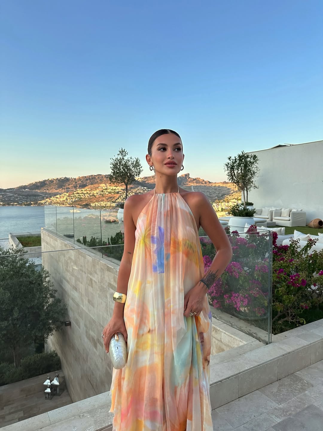 Eliza | Women's Printed Halter Maxi Summer Wedding Guest Dress
