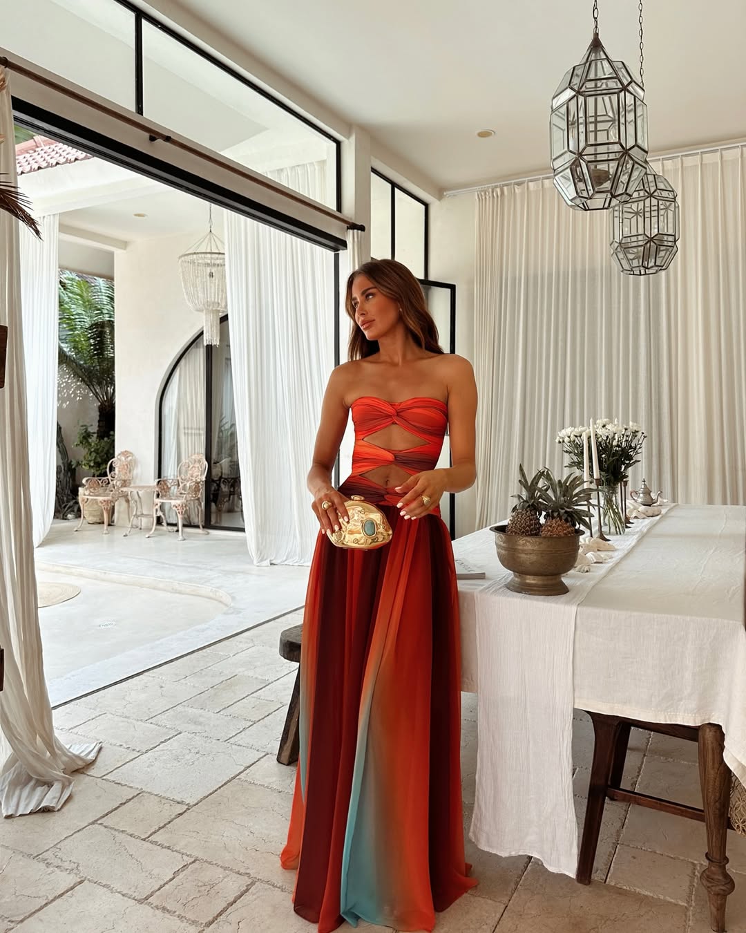 Molly | Women's Strapless Cut-Out Maxi Summer Dress