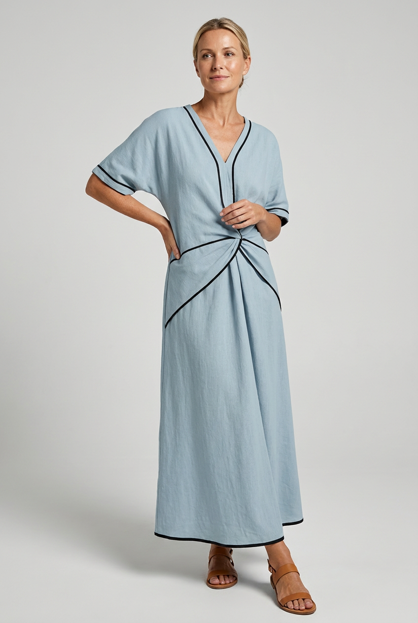Rosalind | Women's Twist Front Maxi Summer Dress