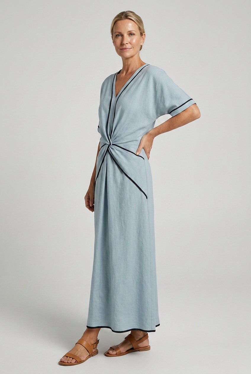 Rosalind | Women's Twist Front Maxi Summer Dress